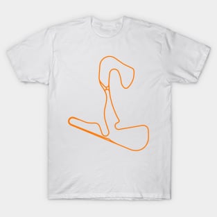 Circuit Zandvoort Track Circuit Layout Orange T-Shirt